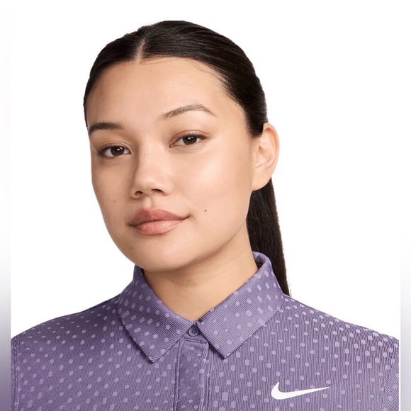 Nike Women's Tour Dri-FIT ADV Jacquard Golf Polo Lavender SZ L NWOT - Picture 4 of 8